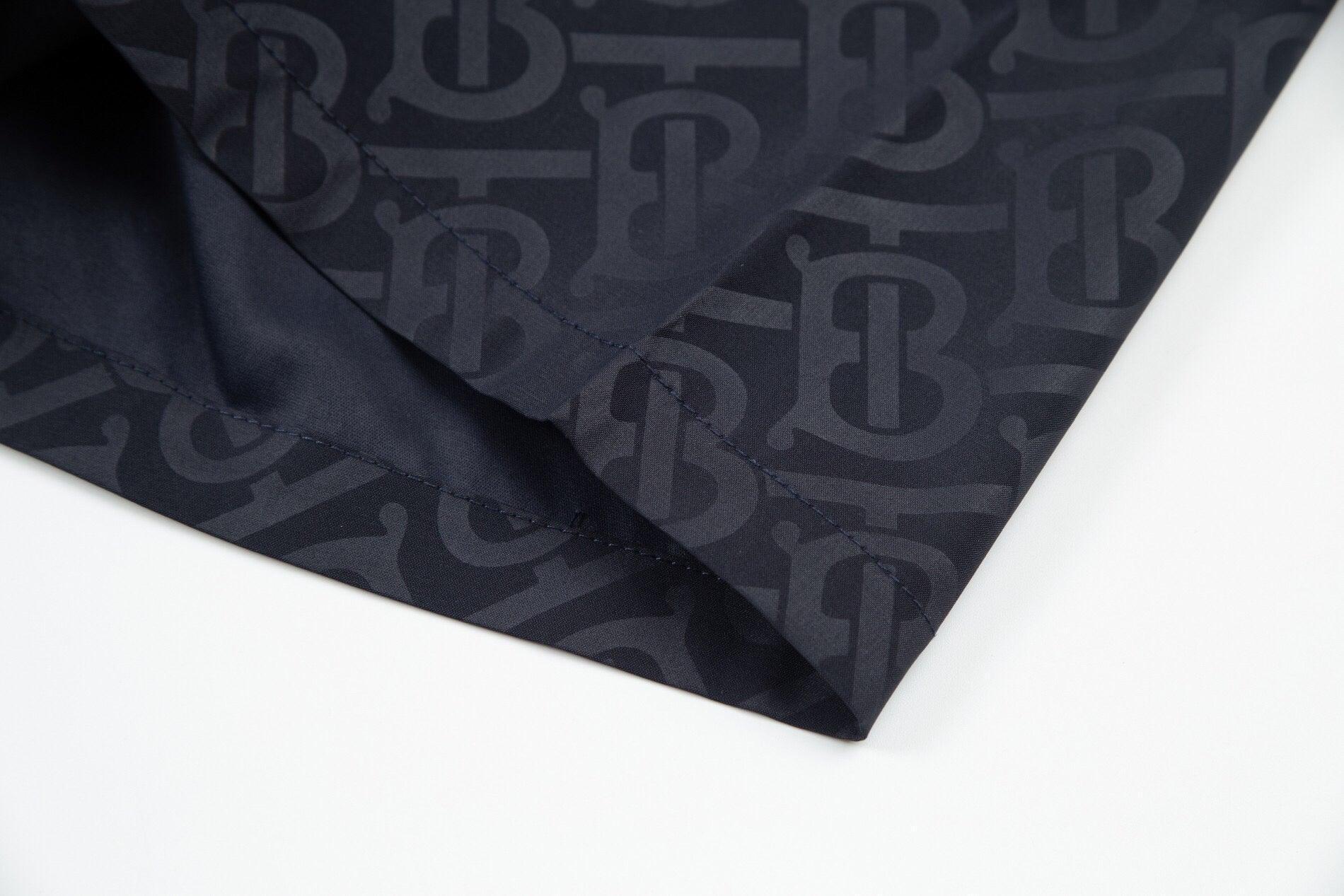 Burberry Men's Striped Cotton Knit Basketball Shorts 'Navy'