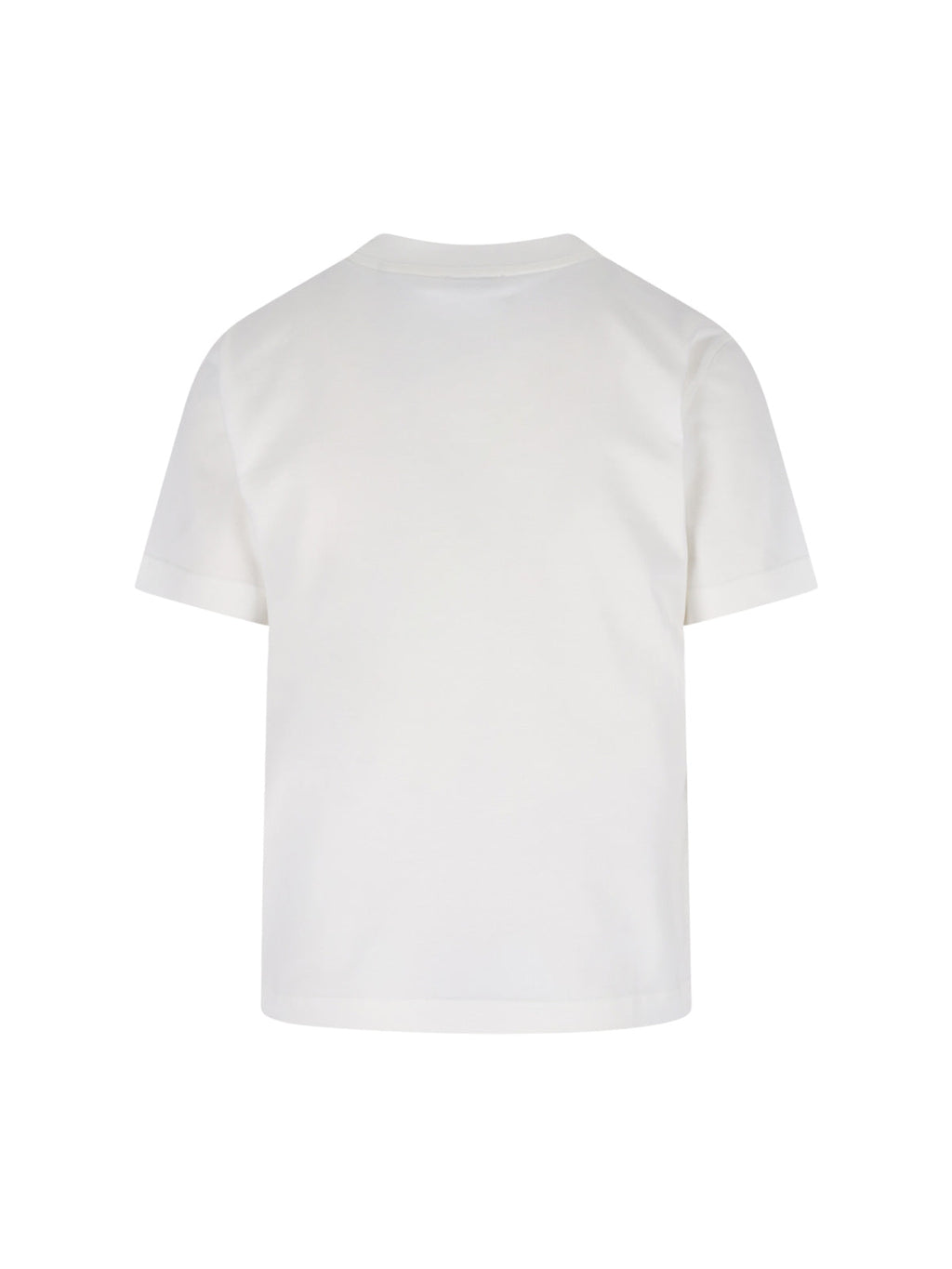 Logo T-Shirt In White Cotton, Crew Neck