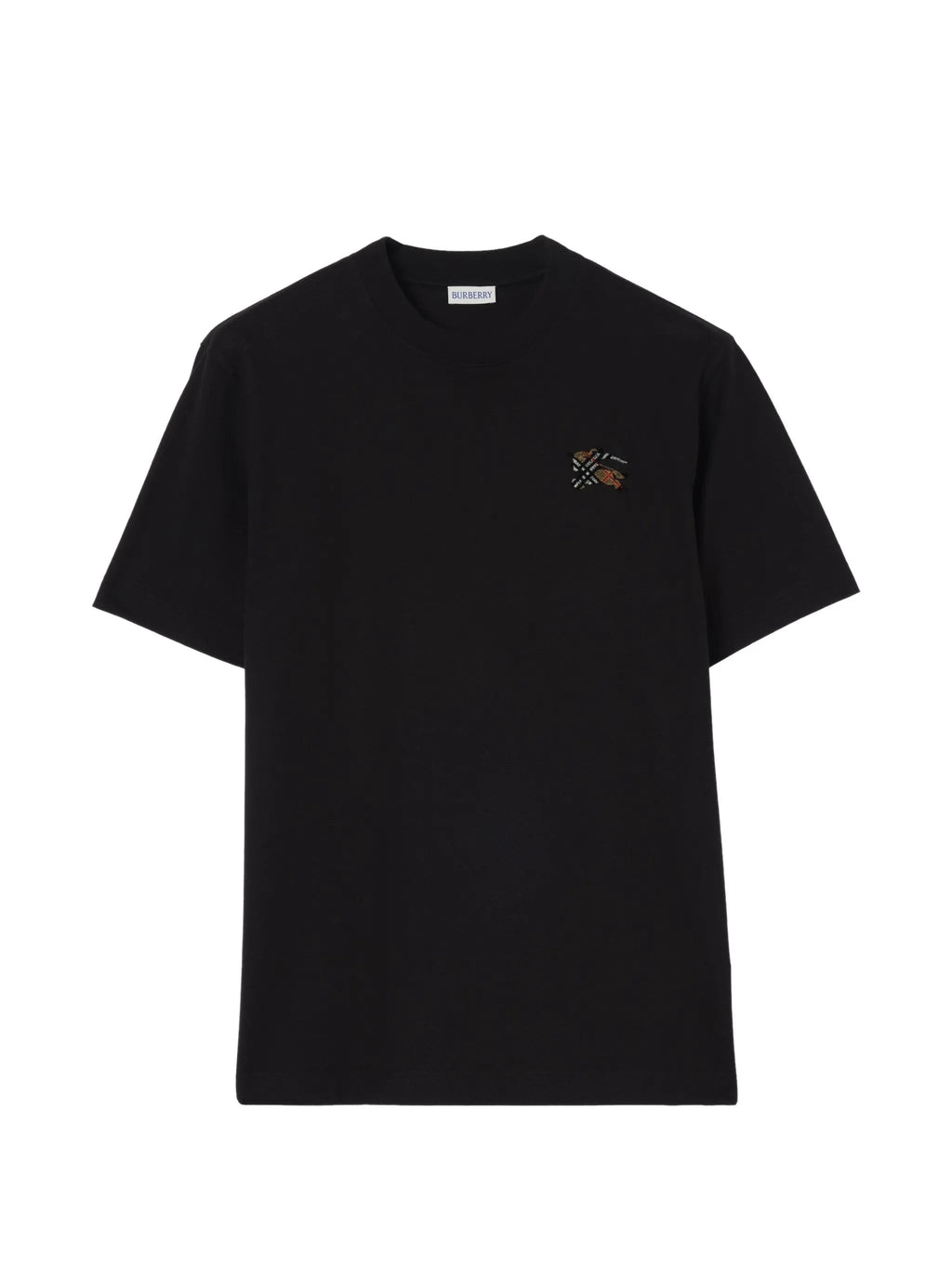 Black Seth Cotton Embroidered Logo T-Shirt