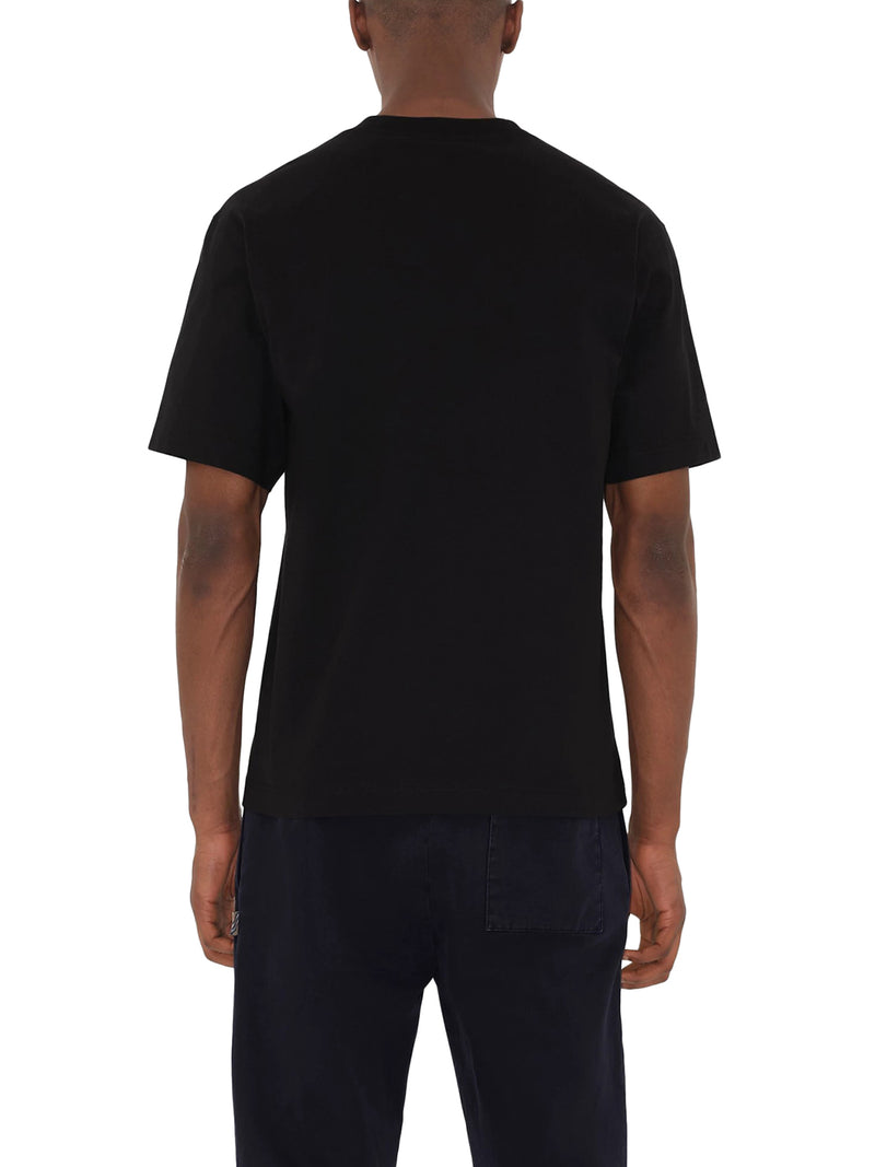 Burberry Men Cotton T-Shirt With Front Logo