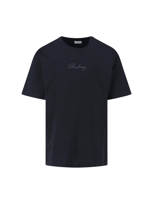"Check" Logo T-Shirt, In Black Cotton