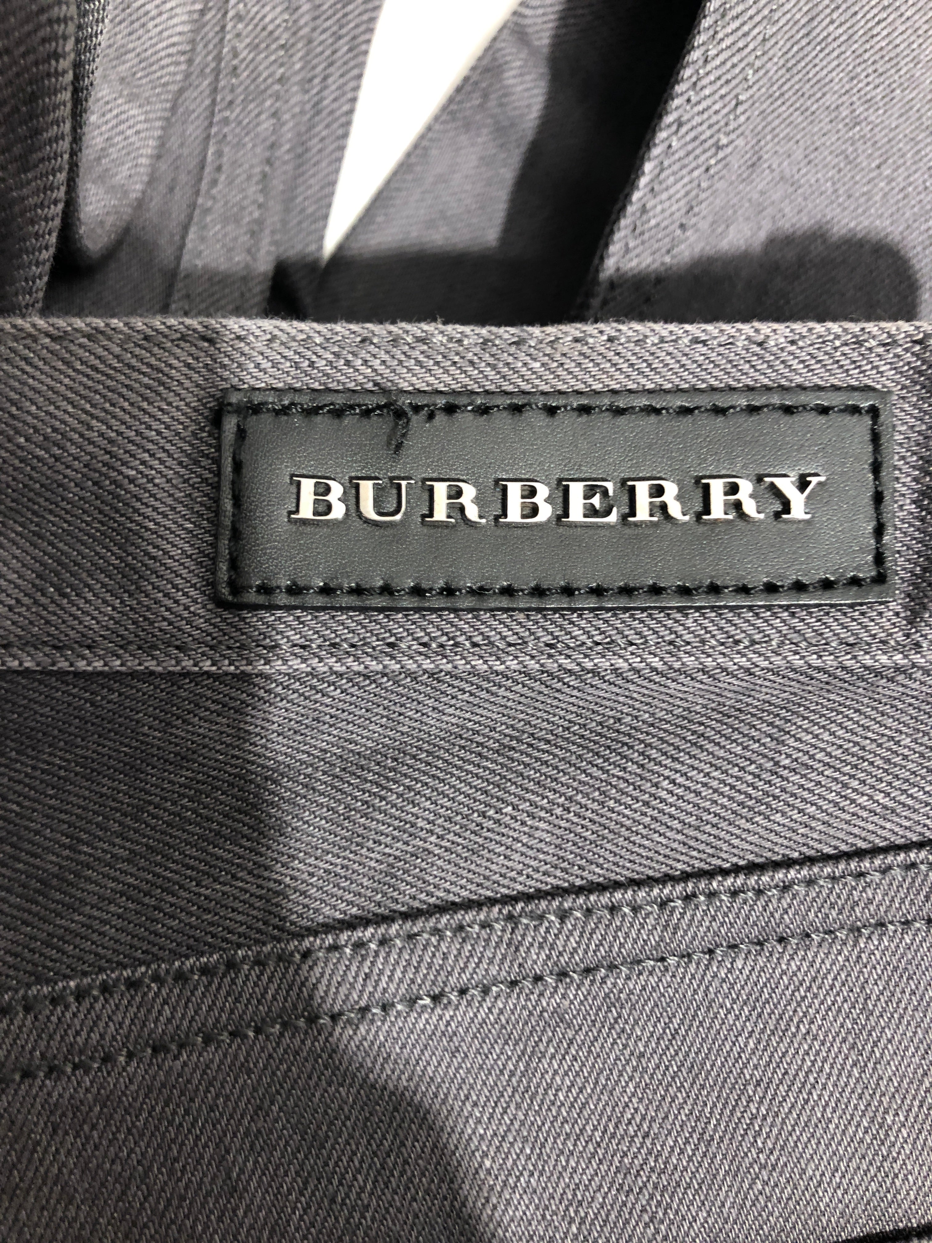 BURBERRY LONDON/Pants/34/Cotton/GRY/CLEAN DENIM