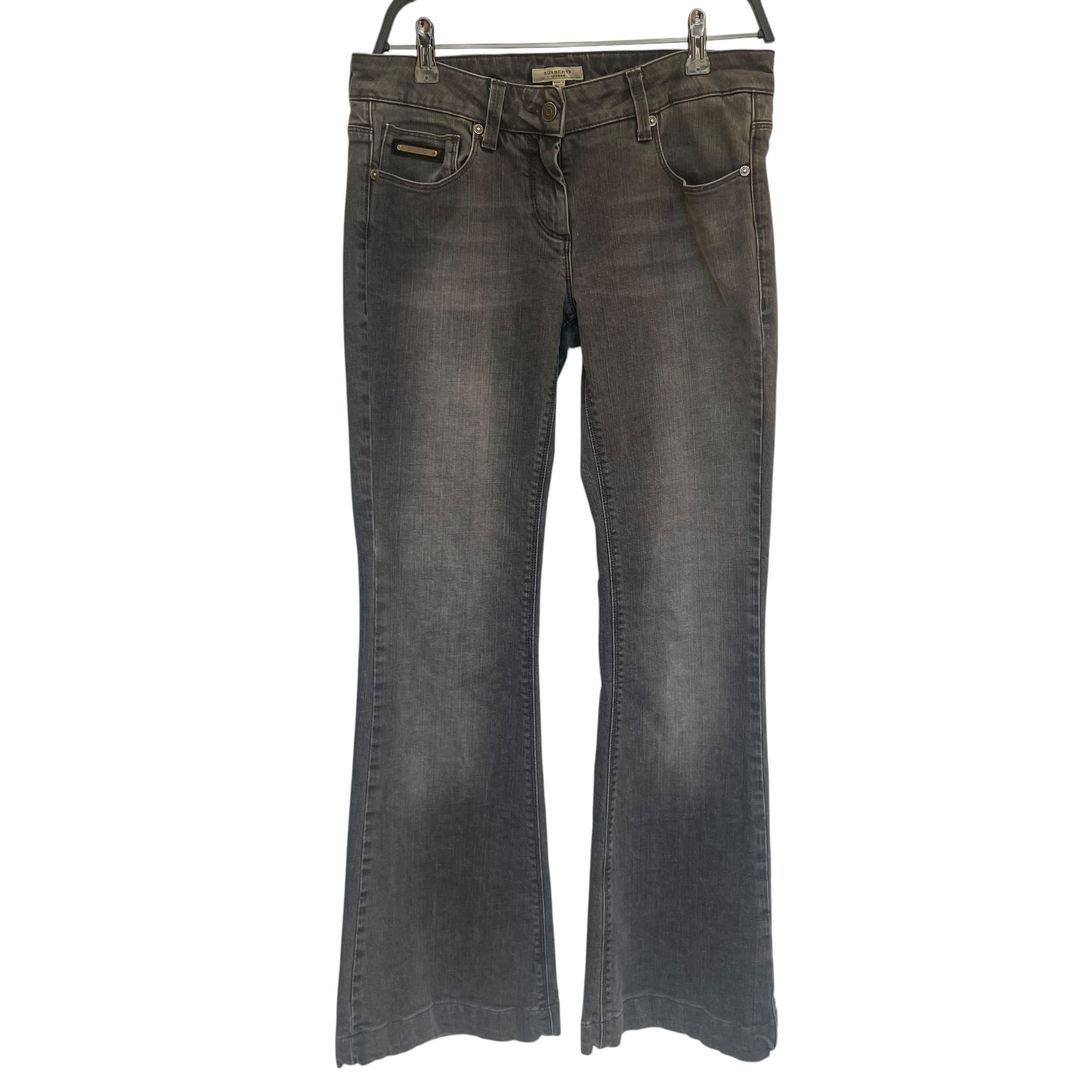 BURBERRY LONDON/Bootcut Pants/29/Denim/GRY/SLV HARDWARE/POCKET POINTS