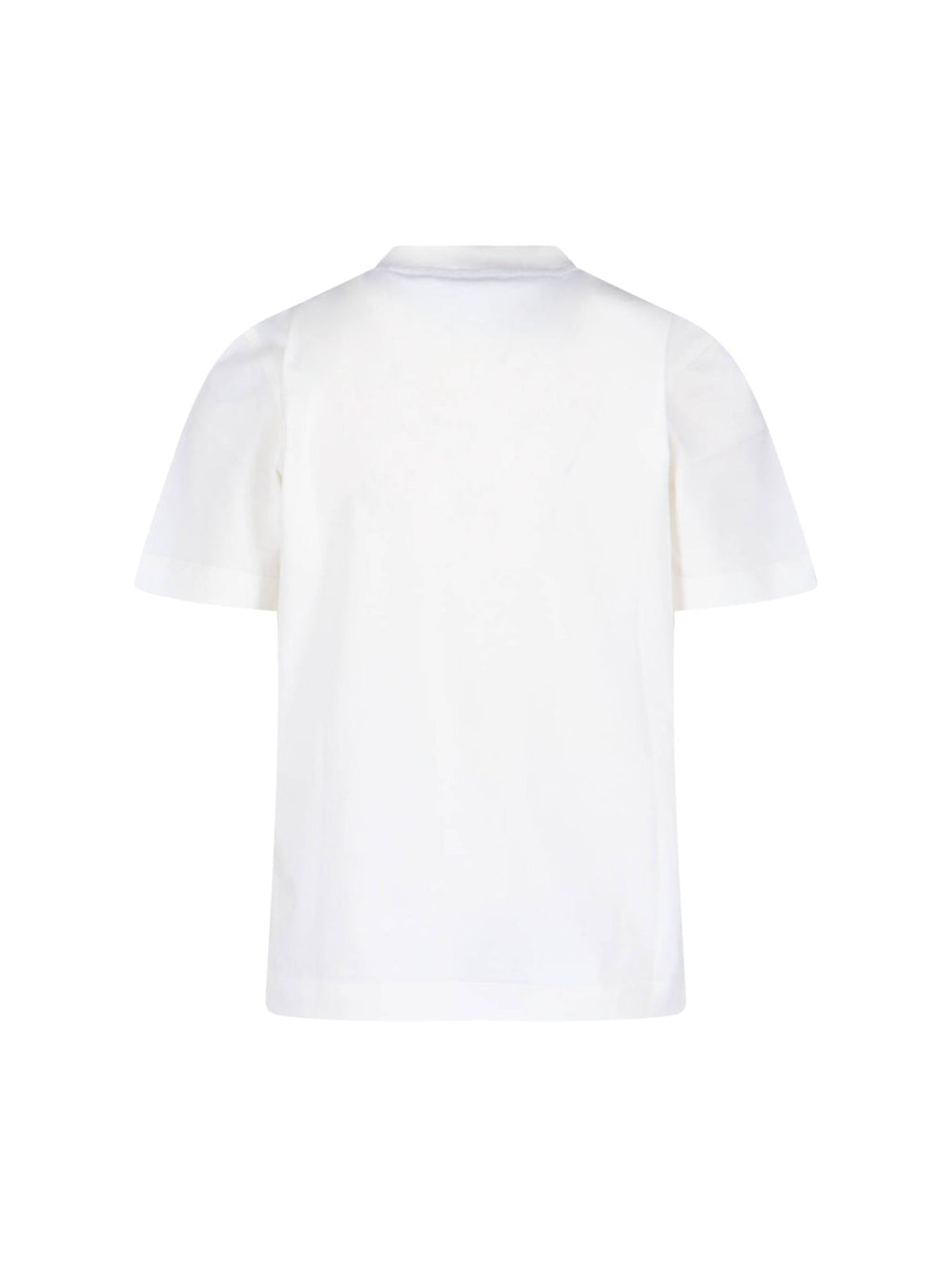 "Ekd" T-Shirt In White Cotton, Crew Neck