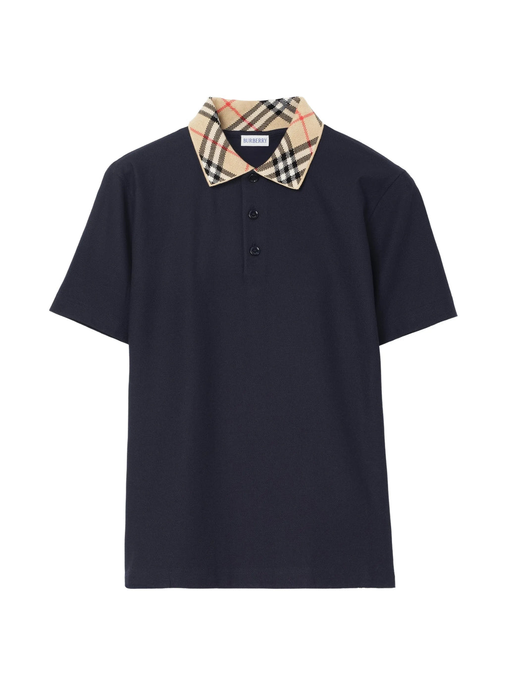 Classic Fit Polo Shirt with Checkered Collar